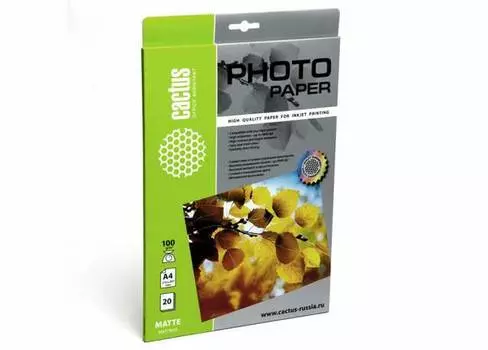 Бумага белый Cactus CS-MA410020