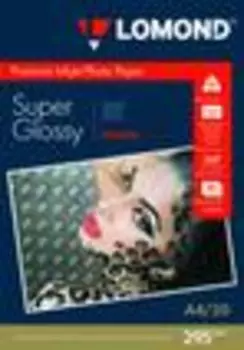 Бумага белый Lomond A4/295г/м2/20л./белый высокоглянцевое, 1108101