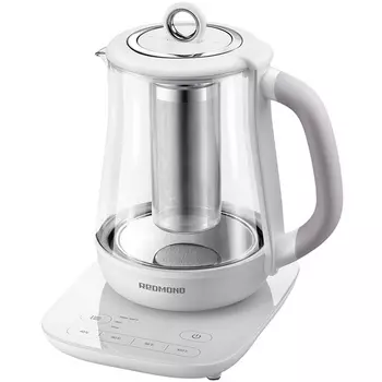 Чайник электрический REDMOND RK-G1304D, 1000 Вт, белый