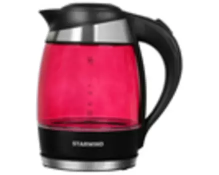 Чайник электрический Starwind SKG2214 1.8л. 2200Вт малиновый (корпус: стекло)