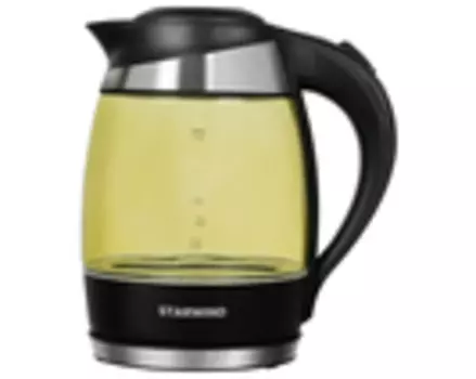 Чайник электрический Starwind SKG2215 1.8л. 2200Вт желтый/черный (корпус: стекло)