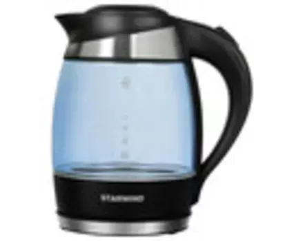 Чайник электрический Starwind SKG2218 1.8л. 2200Вт голубой/черный (корпус: стекло)