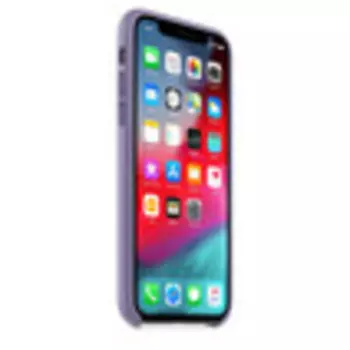 Чехол (клип-кейс) APPLE Leather Case, для Apple iPhone XS, сиреневый [mvfr2zm/a]