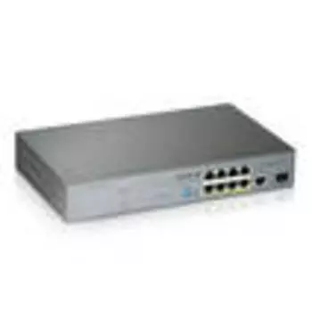 GS1300-10HP Коммутатор PoE+ для IP-видеокамер Zyxel GS1300-10HP, rack 19", 9xGE (8xPoE+), 1xSFP, бюджет PoE