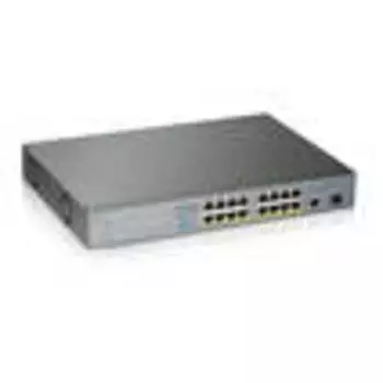 GS1300-18HP Коммутатор PoE+ для IP-видеокамер Zyxel GS1300-18HP, rack 19", 17xGE (16xPoE+), 1xSFP, бюджет PoE