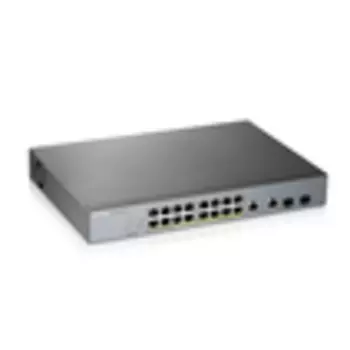 GS1350-18HP L2 коммутатор PoE+ для IP-видеокамер Zyxel GS1350-18HP, rack 19", 16xGE PoE+, 2xCombo (SFP/RJ-45),
