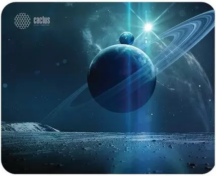 Игровой коврик для мыши Cactus Saturn черный 300x250x2мм