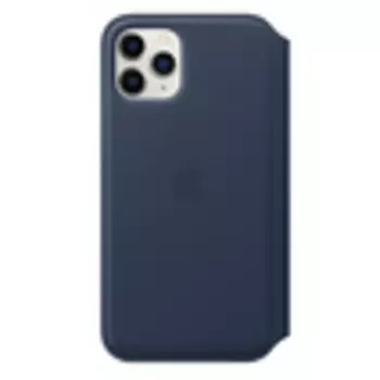 iPhone 11 Pro Leather Folio - Deep Sea Blue
