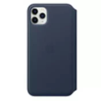 iPhone 11 Pro Max Leather Folio - Deep Sea Blue