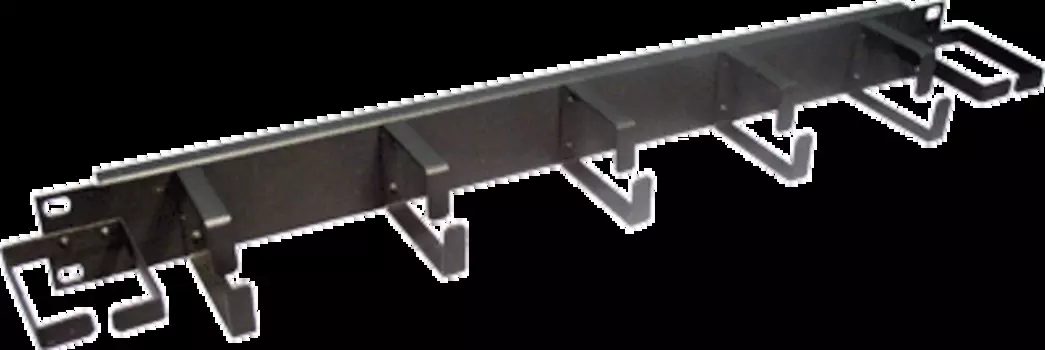 Кабельный органайзер Горизонтальный Lanmaster TWT-ORG1U-5V2H односторонний кольца 1U шир.:19"