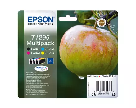 Картридж черный, голубой, пурпурный, желтый Epson C13T12954012