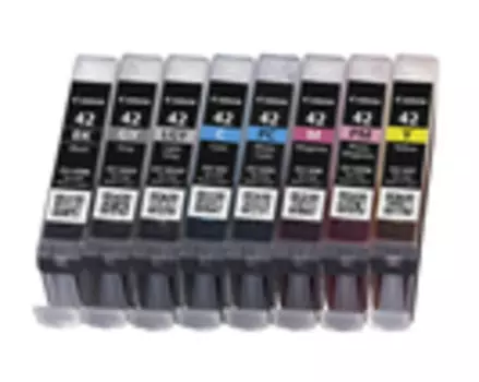 Комплект картриджей черный, серый, светло-серый, голубой, пурпурный, желтый Canon CLI-42, 6384B010