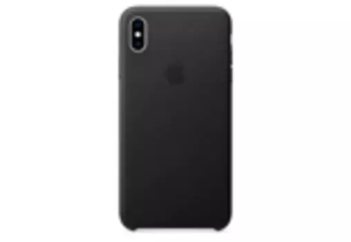 Кожаный чехол Apple Leather Case для iPhone XS Max, цвет (Black) черный