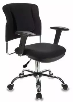 Кресло Бюрократ CH-323AXSN/B спинка динамичная поддержка черный 26-28 крестовина хром