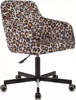 Кресло Бюрократ CH-380M леопардовый Italia LEO крестовина металл черный