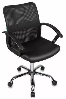 Кресло Бюрократ CH-590SL/BLACK спинка сетка черный сиденье черный искусственная кожа крестовина хром