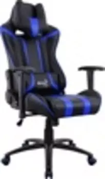 Кресло для геймера Aerocool AC120 AIR-BB, черно-синее, с перфорацией, до 150 кг, размер 70х55х124/132 см