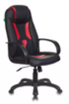 Кресло игровое Бюрократ VIKING-8/BL+RED черный/красный искусственная кожа