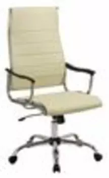 Кресло руководителя Бюрократ CH-994/Ivory слоновая кость искусственная кожа крестовина хром