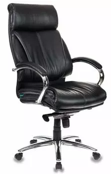 Кресло руководителя Бюрократ T-9904SL/BLACK черный искусственная кожа крестовина хром