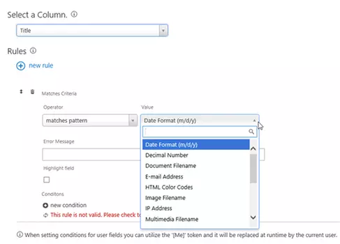 KWizCom Field Constraints App