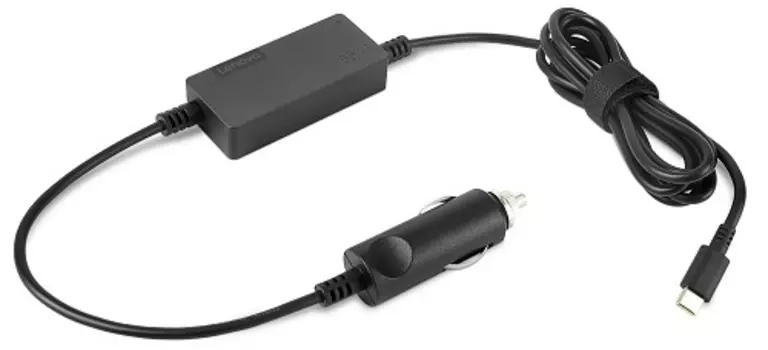 Lenovo 65W USB-C DC Travel Adapter for L380/480/580, P51s/52s T470/470s/480/480s/570/580, TP13, Yoga370, X270/280/380