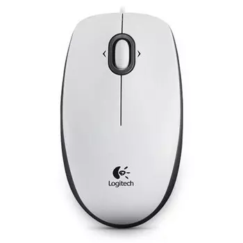 Мышь Logitech B100 910-003360, цвет белый