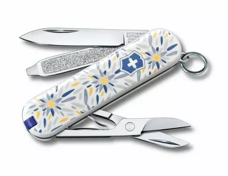 Нож перочинный Victorinox Classic LE2021 Alpine Edelweiss (0.6223.L2109) 58мм 7функций карт.коробка
