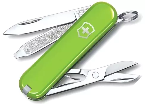 Нож перочинный Victorinox Classic Smashed Avocado (0.6223.43G) 58мм 7функций карт.коробка