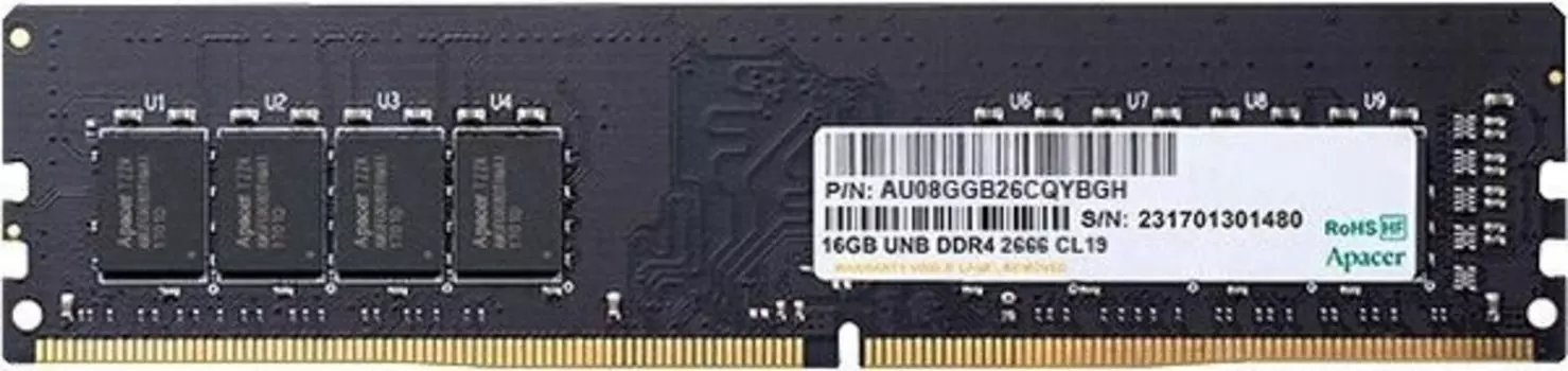 Оперативная память Apacer DDR4 8GB, AU08GGB26CQYBGH, RTL