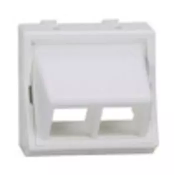 Панель Panduit NKFS2AW лицевая наклонная 45x45 2xKeystone ABS белый