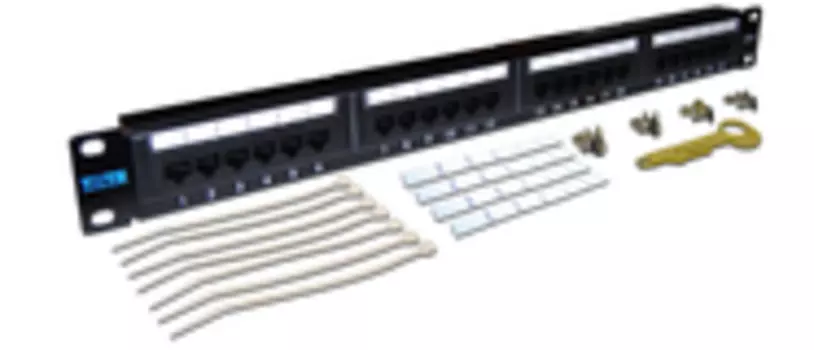 Патч-панель Lanmaster TWT-PP24UTP/6 19" 1U 24xRJ45 кат.6 UTP