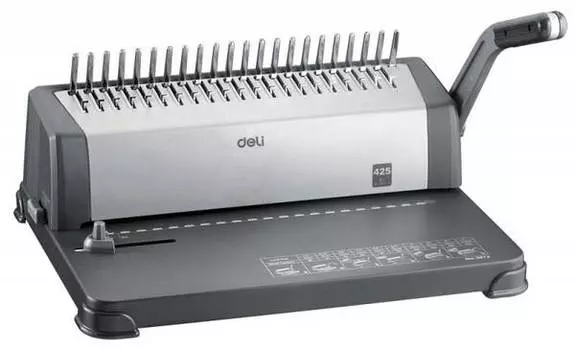 Переплетчик Deli Easy E3872 A4/перф.12л.сшив/макс.425л./пластик.пруж. (10-16мм)