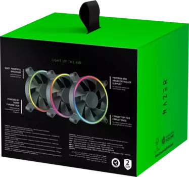 Razer Kunai Chroma RGB 120MM LED PWM Performance Fan - 3 Fans - FRML Packaging