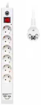 Сетевой фильтр Buro Сетевой фильтр BU-SP5_USB_2A-W