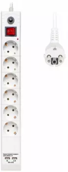 Сетевой фильтр Buro Сетевой фильтр BU-SP1.8_USB_2A-W