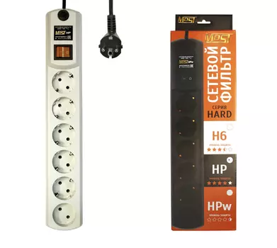 Сетевой фильтр Most Сетевой фильтр HP 5м (6 розеток)