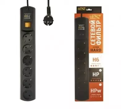 Сетевой фильтр Most Сетевой фильтр HP 5м (6 розеток)