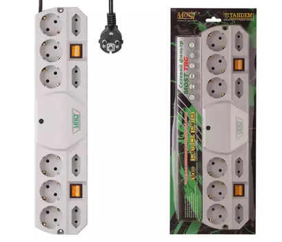 Сетевой фильтр Most Сетевой фильтр TRG 2м (10 розеток)