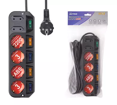 Сетевой фильтр Most Сетевой удлинитель A10 3м (6 розеток)