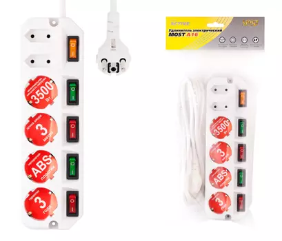 Сетевой фильтр Most Сетевой удлинитель A16 1.6м (6 розеток)