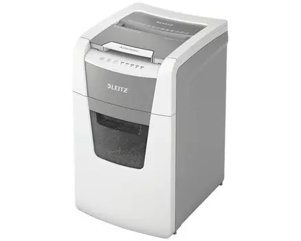 Шредер Leitz IQ Autofeed Office 150 P4 белый с автоподачей (секр.P-4)/фрагменты/150лист./44лтр./скрепки/скобы/пл.карты