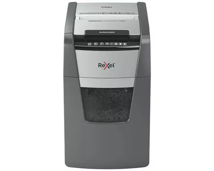 Шредер Rexel Optimum AutoFeed 130X черный с автоподачей (секр.P-4)/фрагменты/130лист./44лтр./скрепки/скобы/пл.карты