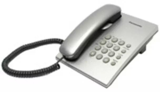 Телефон проводной Panasonic KX-TS2350RUS серебристый