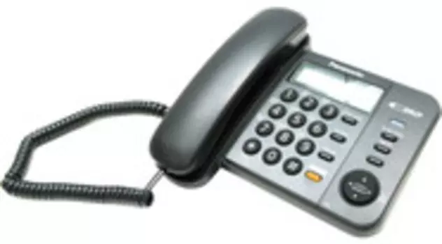 Телефон проводной Panasonic KX-TS2358RUB черный