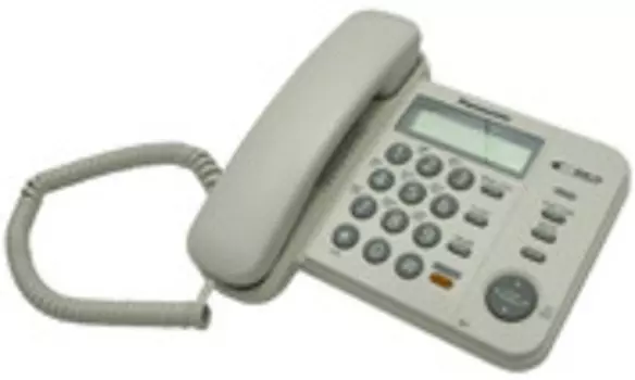 Телефон проводной Panasonic KX-TS2358RUW белый