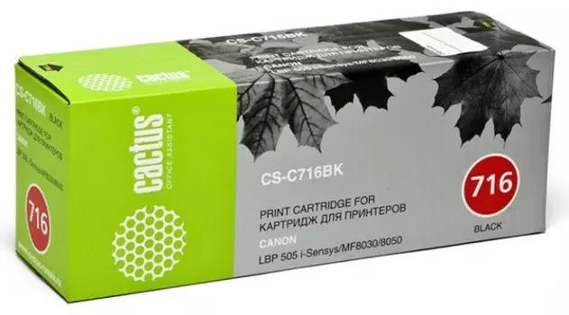 Тонер-картридж черный Cactus CS-C716BK