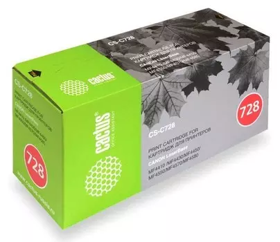 Тонер-картридж черный Cactus CS-C728S