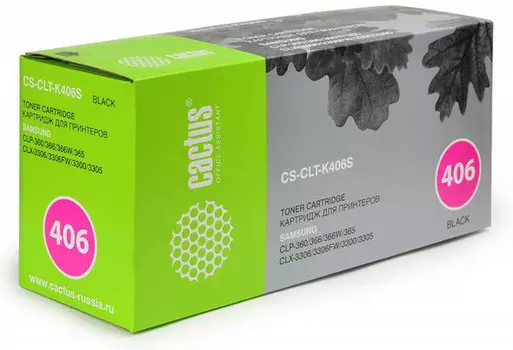 Тонер-картридж черный Cactus CS-CLT-K406S