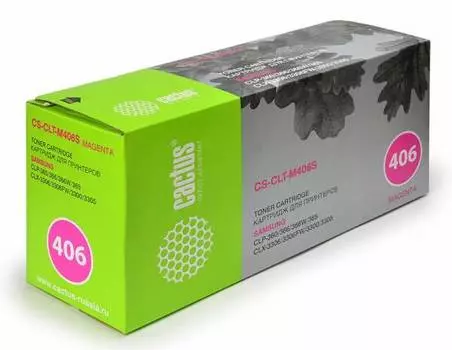 Тонер-картридж пурпурный Cactus CS-CLT-M406S